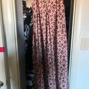 Tan Leopard Print Maxi Dress